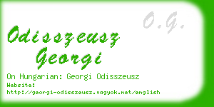 odisszeusz georgi business card